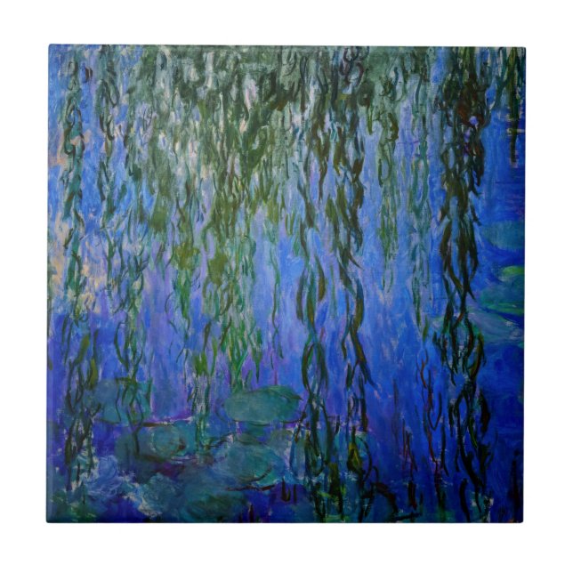 Azulejo Claude Monet - Lilis de agua con sauce lloroso (Frente)