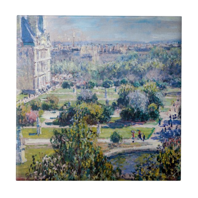 Azulejo Claude Monet - Los Jardines de las Tullerías (Frente)