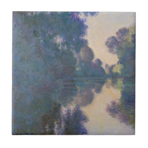 Azulejo Claude Monet  Mañana en el Sena cerca de Giverny