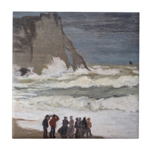 Azulejo Claude Monet - Mar agitado en Etretat
