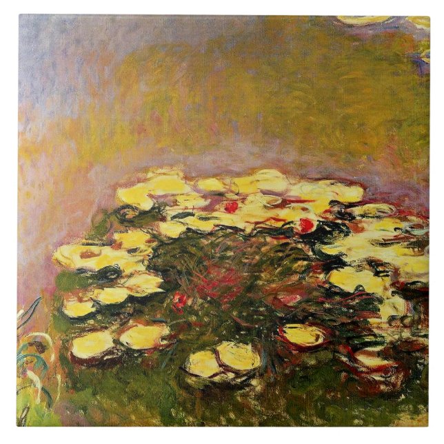 Azulejo Claude Monet, Nenúfares (amarillo), (Frente)