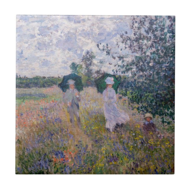 Azulejo Claude Monet - Paseo cerca de Argentina (Frente)