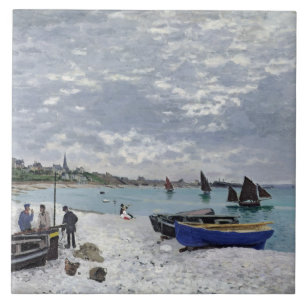 Azulejo Claude Monet   Playa de Sainte-Adresse