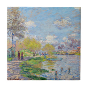Azulejo Claude Monet - Primavera junto al Sena