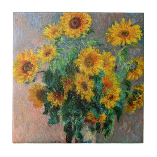 Azulejo Claude Monet - Ramo de Girasoles