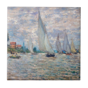 Azulejo Claude Monet - Regata de barcos en Argenteuil