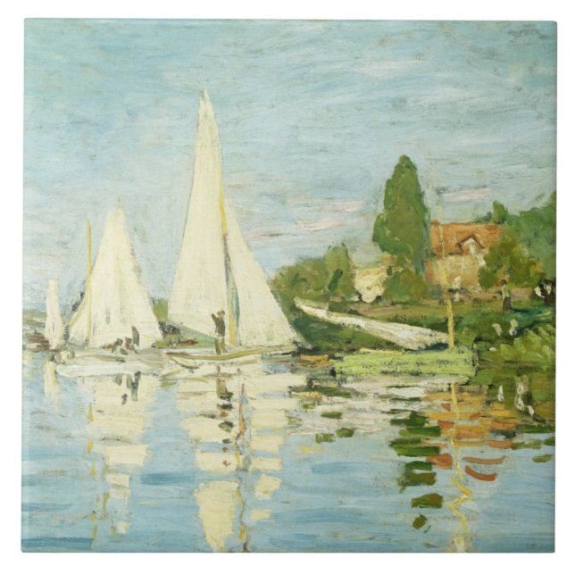 Azulejo Claude Monet. Regattas en Argenteuil (Frente)