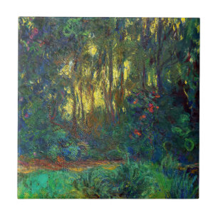 Azulejo Claude Monet - Rincón de un estanque con nenúfares