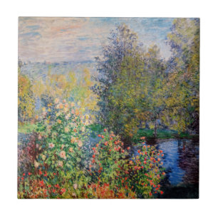 Azulejo Claude Monet - Rincón del jardín en Montgeron