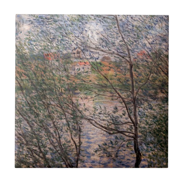 Azulejo Claude Monet - Tiempo de primavera a través de las (Frente)