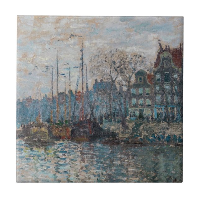 Azulejo Claude Monet - Vista de Ámsterdam (Frente)