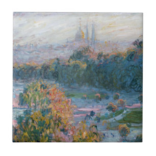 Azulejo Claude Monet - Vista de las Tullerías, estudio