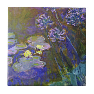 Azulejo Claude Monet Water Lilies Agapanthus