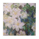 Azulejo Claude Monet - White Clematis<br><div class="desc">Clematis blanco / Clematites Blanches - Claude Monet,  1887</div>