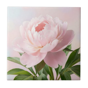 Azulejo Clavel Rosa Pálido Elegante Floral Realista