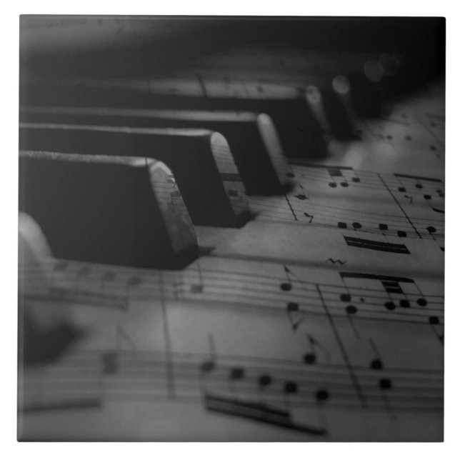 Azulejo Claves de piano de música (Frente)
