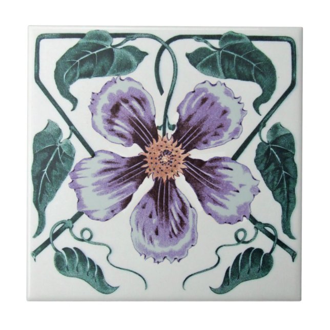 Azulejo Clematis alemán Repro Purple (Frente)