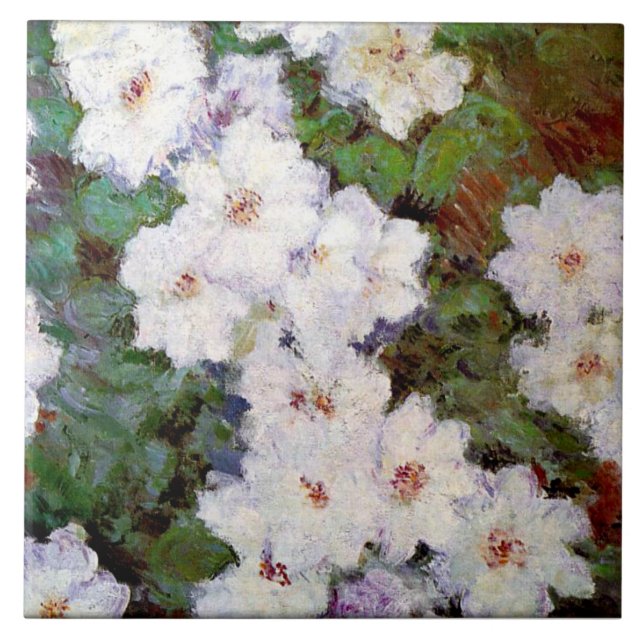 Azulejo Clematis, pintura de Claude Monet de 1887, (Frente)
