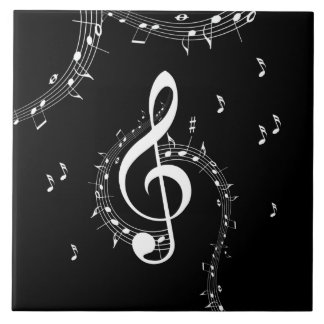 Azulejo Climactic G Clef Music Black