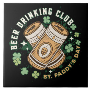 Azulejo Club de bebedores de cerveza día de San Patricio