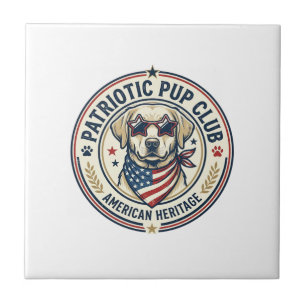 Azulejo Club de Cachorros Patrióticos Raza de Mascota Patr