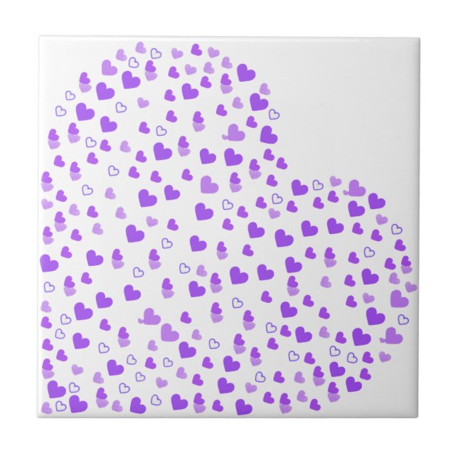 Azulejo Clúster de Corazón Púrpura (Frente)
