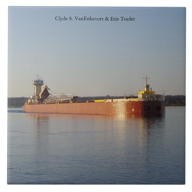 Azulejo Clyde S. VanEnkevort & Erie Trader (Frente)