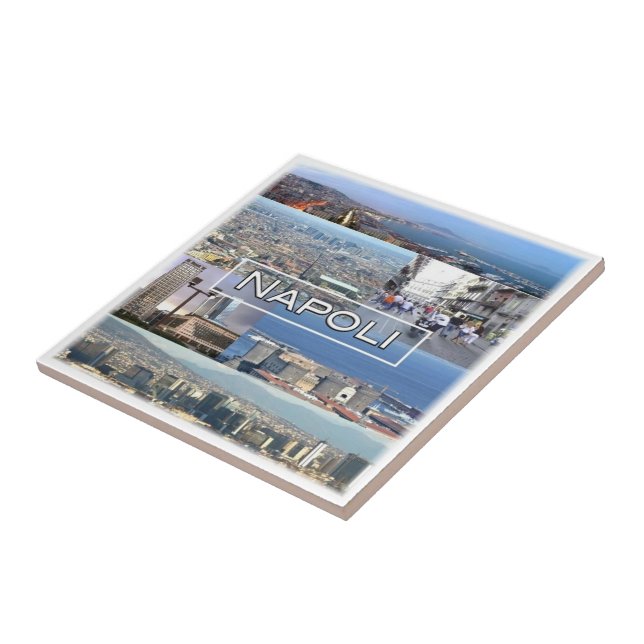 Azulejo CMP029 NAPOLI, VESUVIO, Campania Italia, (Lado)