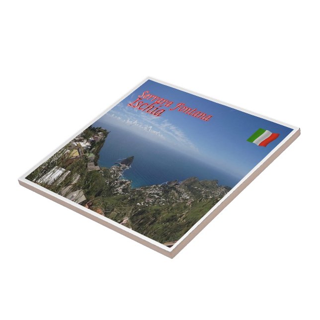 Azulejo CMP059 ISCHIA, Fuente de Serrara, Italia, (Lado)