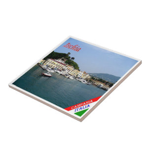 Azulejo CMP066 Puerto ISCHIA, Campania, Italia,