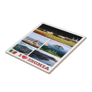 Azulejo CMP067 ISCHIA I Love, Campania, Italia,