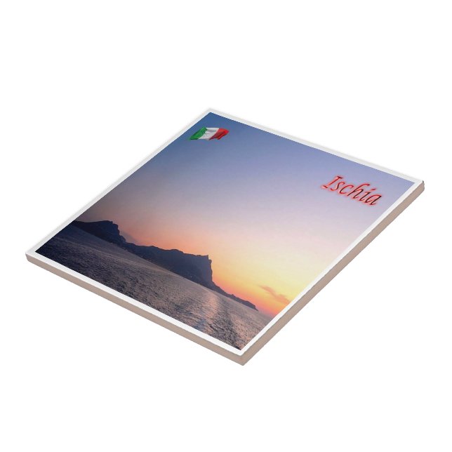 Azulejo CMP073 ISCHIA, Isla Verde, Italia, (Lado)