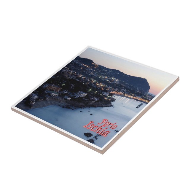 Azulejo CMP076 ISCHIA, Forio en Twilight (Italia), (Lado)