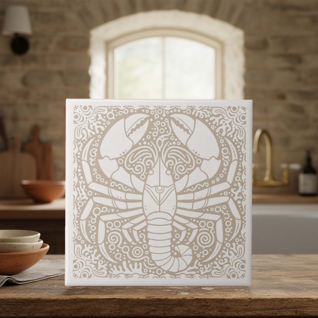 Azulejo Coastal Life Series Lobster Sand D1208 (Subido por el creador)