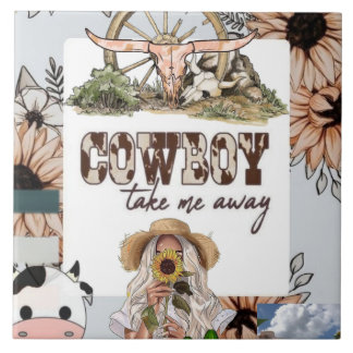 AZULEJO COASTER COWGIRL