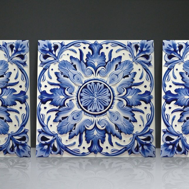 Azulejo cobalto Ibérico Artista Portugal (Subido por el creador)