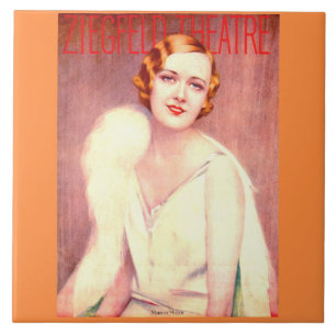 Azulejo Cobertura del programa de teatro Ziegfeld 1928 Mar