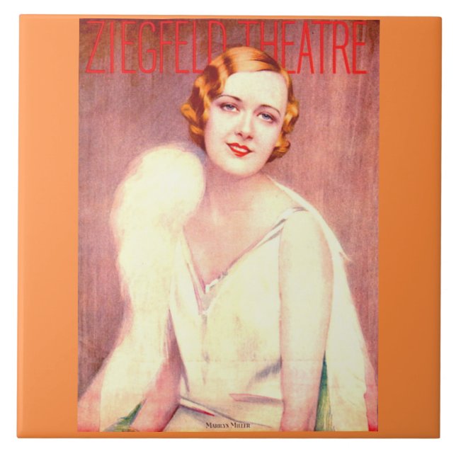 Azulejo Cobertura del programa de teatro Ziegfeld 1928 Mar (Frente)