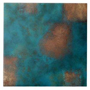 Azulejo Cobre Turquesa Óxido de Patina