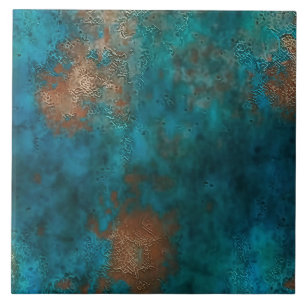 Azulejo Cobre Turquesa Óxido de Patina