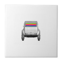 Azulejo Coche + arcoiris