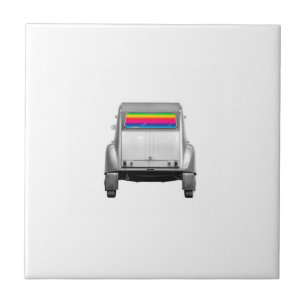 Azulejo Coche + arcoiris