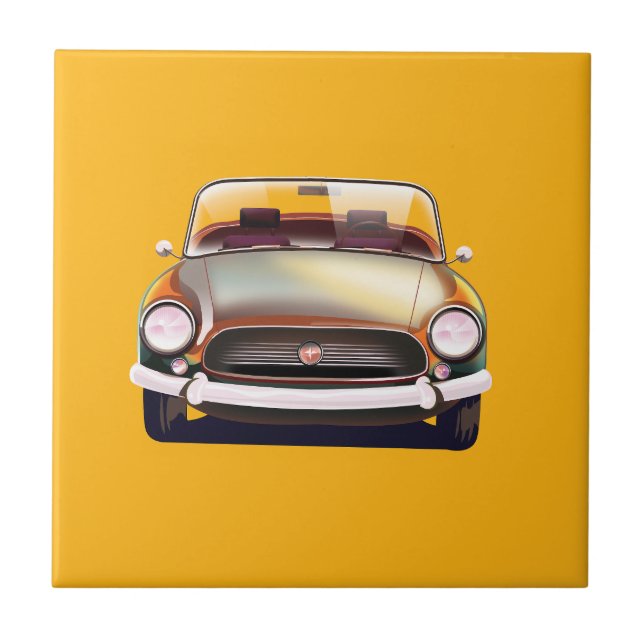 Azulejo Coche clásico antiguo (Frente)