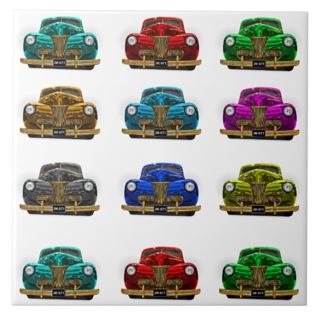 Azulejo Coche clásico vintage (Frente)