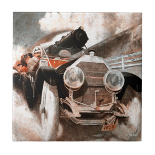 Azulejo Coche contra el tren de Guillermo Harnden adoptivo