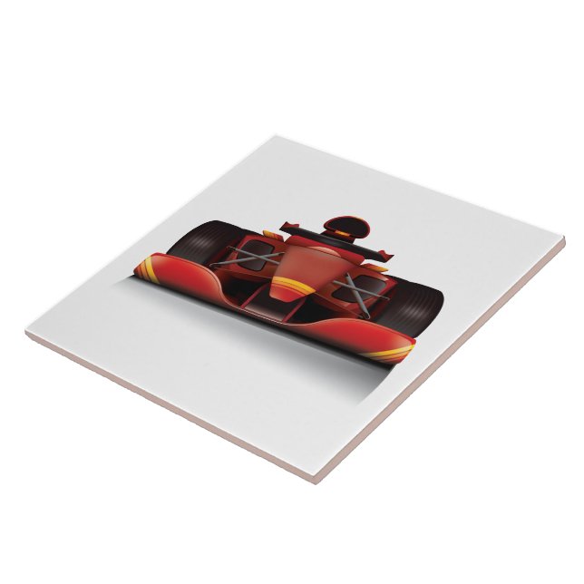 Azulejo Coche de Carreras Rojo (Lado)
