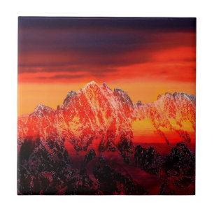 Azulejo Coche por cable Mont Blanc de Francia