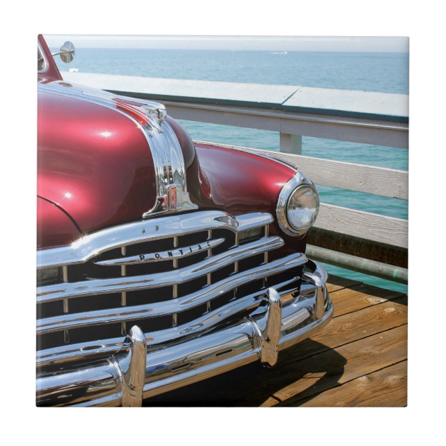 Azulejo Coche rojo retro (Frente)