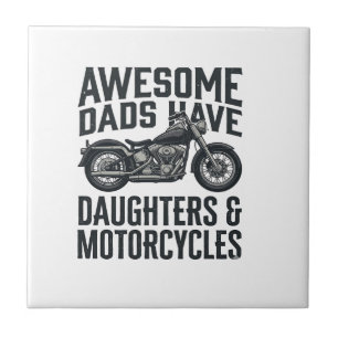 Azulejo Cociente de hijas de papá de motocicleta vector vi