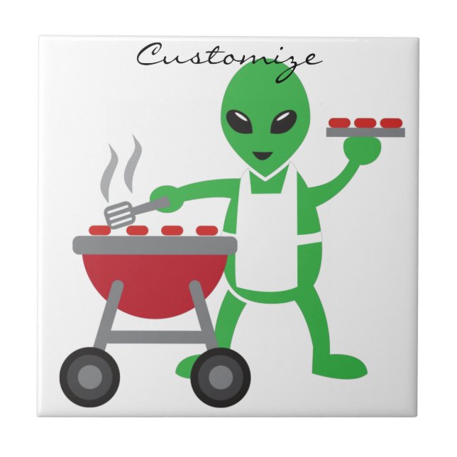 Azulejo Cocina de Cocina de Alien Barbecue Thunder_Cove (Frente)